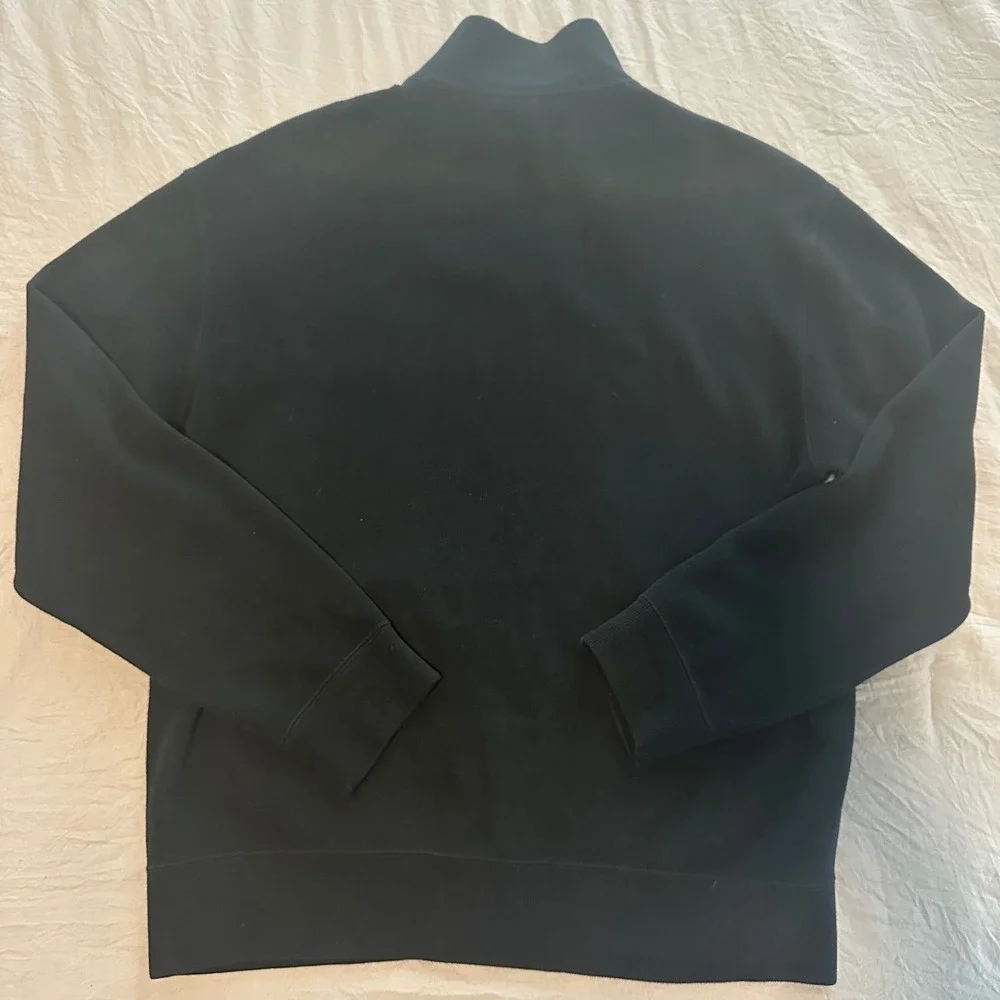 Polo Ralph Lauren Mens‎ Full Zip Ribbed Sweater Black Red Pony Logo Size M